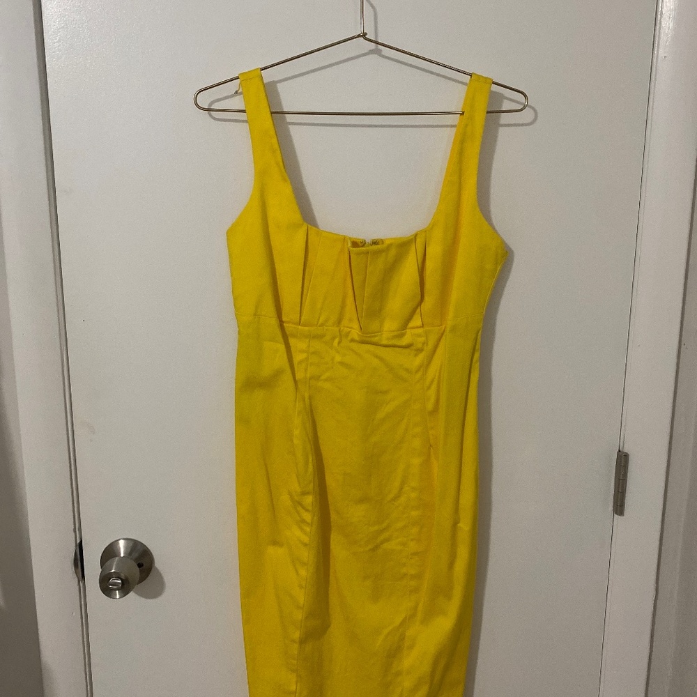 Yellow Calvin Klein dress